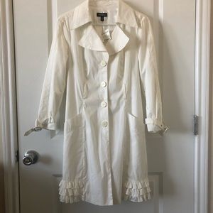 White bebe Trench Coat